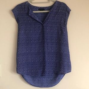 Willi Smith Relaxed Fitted Patterned Blouse